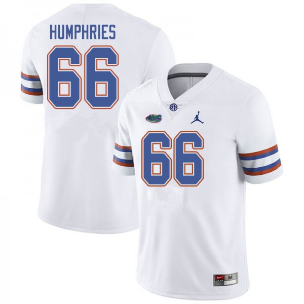 Jordan Brand Men #66 Jaelin Humphries Florida Gators College Football Jersey White
